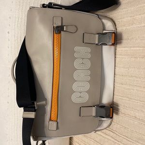 Coach bag, colors orange white and grey